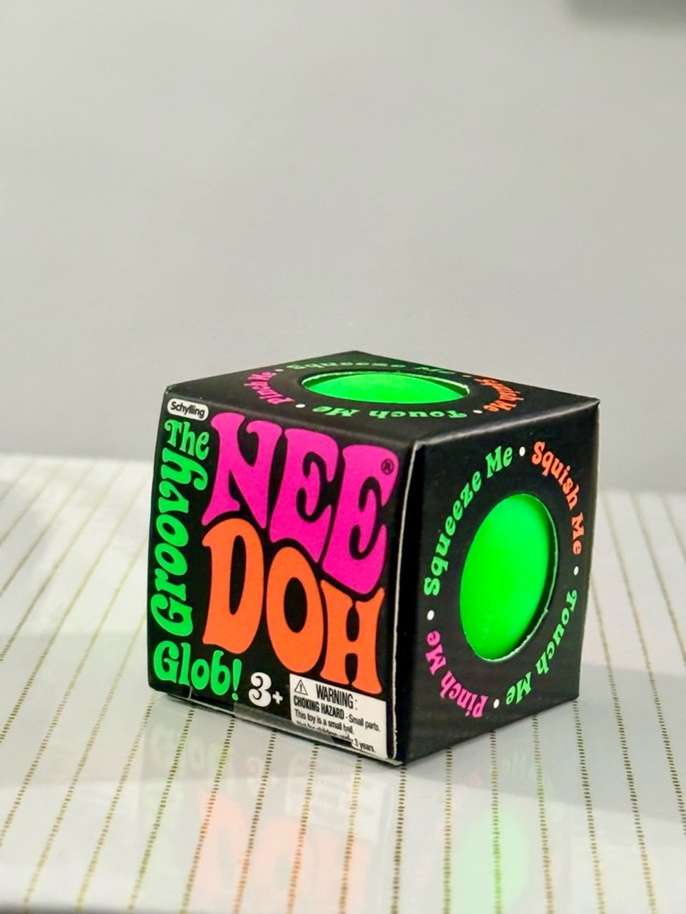 🔥 VIRAL NeeDoh Teenie Groovy Glob NEON GREEN NIB Squishy 🔥